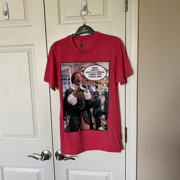 Elf Movie Will Ferrell OMG! Santa T Shirt Small Red Ripple Junction NWOT - Picture 1 of 7